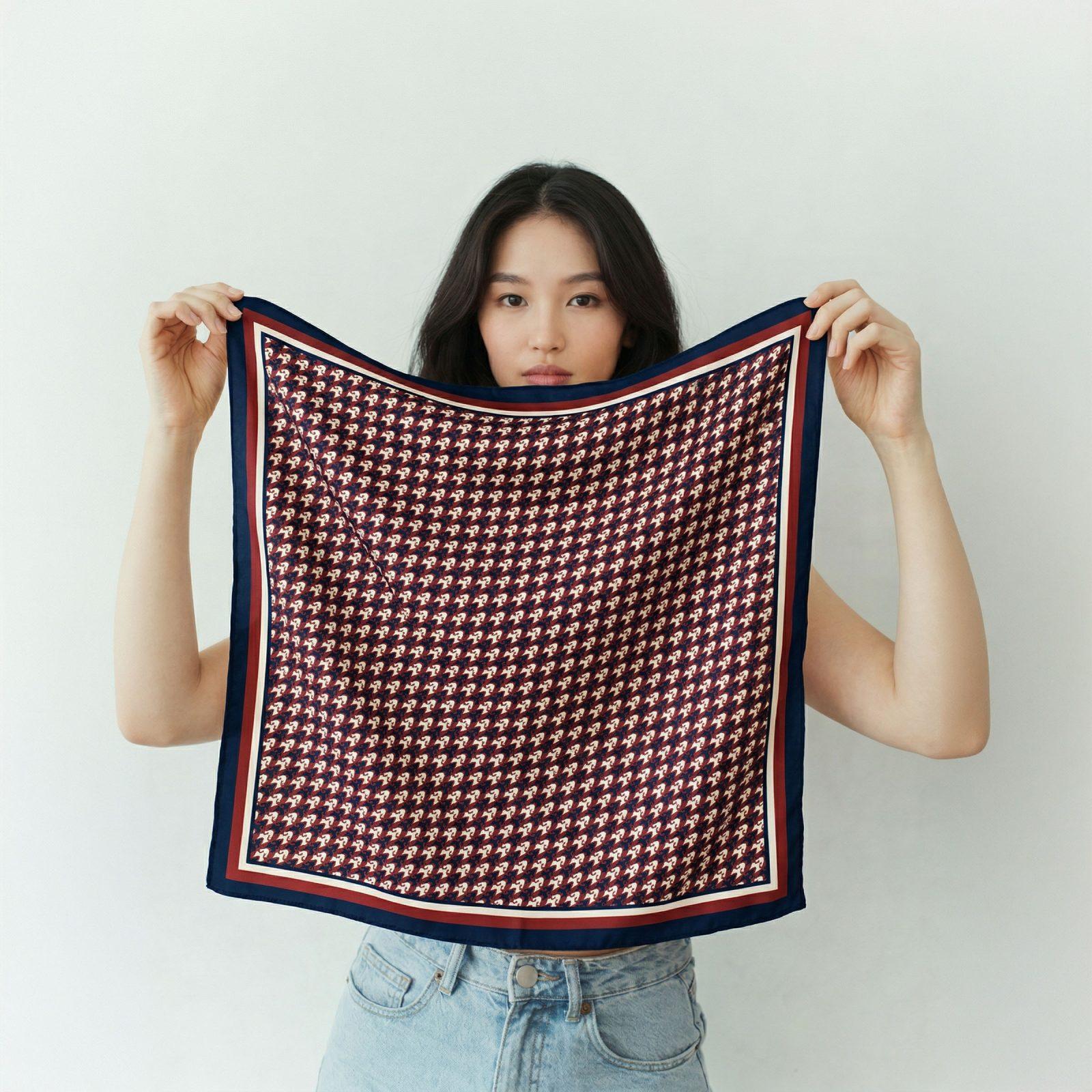 BBD BOUTIQUE — Eli Belinde-Eli Belinde Desenli Kırmızı-Lacivert Bandana