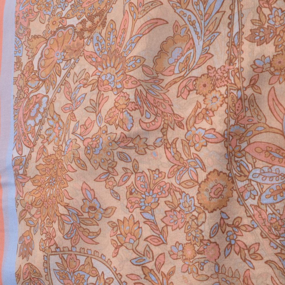 BBD BOUTIQUE — Bahar Bahçesi (Paisley & Floral)-Çiçekli Paisley Desenli Yavruağzı Şal