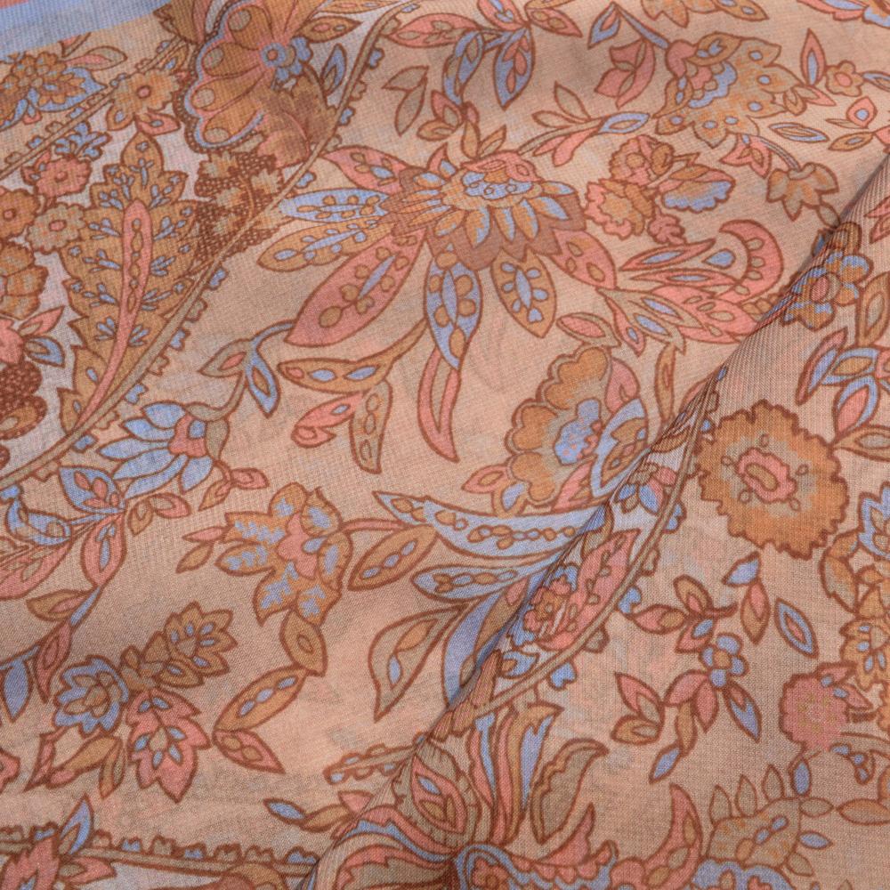 BBD BOUTIQUE — Bahar Bahçesi (Paisley & Floral)-Çiçekli Paisley Desenli Yavruağzı Şal