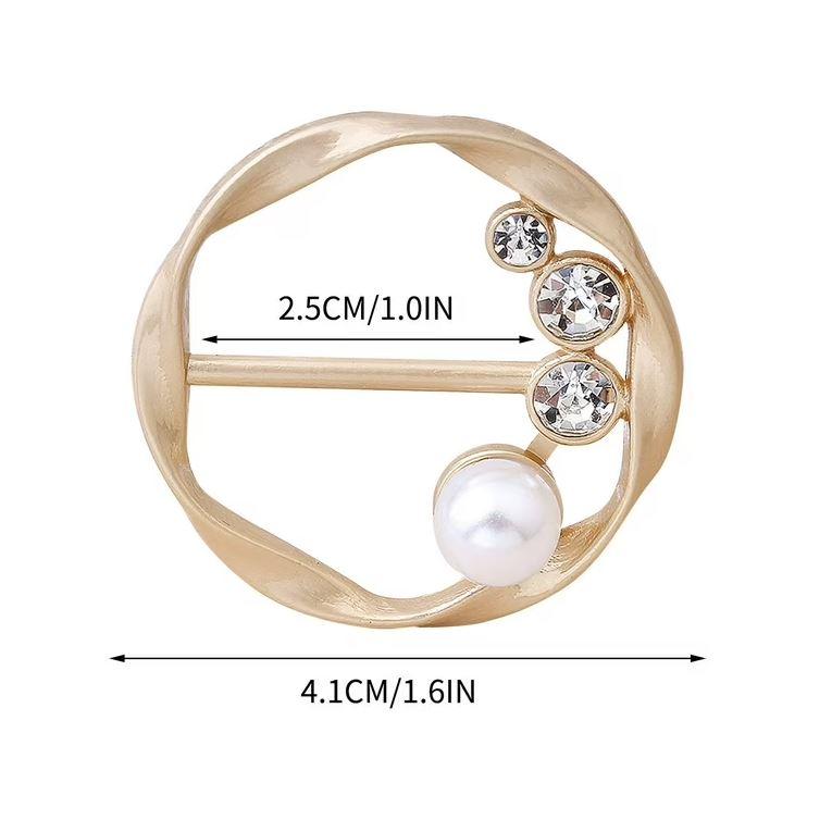 BBD BOUTIQUE — Taşlı ve İncili Bölmeli Eşarp Sabitleyici – BBD Boutique Signature Aksesuar
