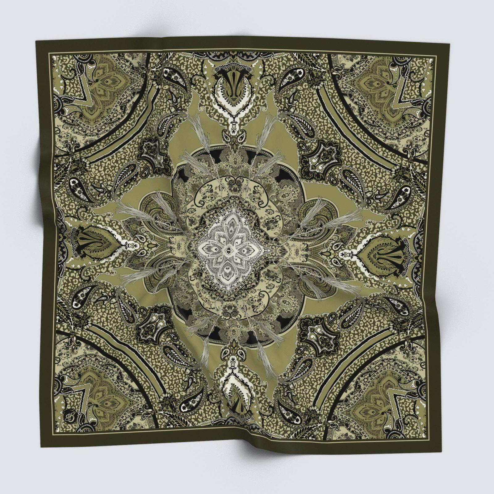 BBD BOUTIQUE — Yeşilin Mirası-Paisley Şal Desen Yeşil Eşarp