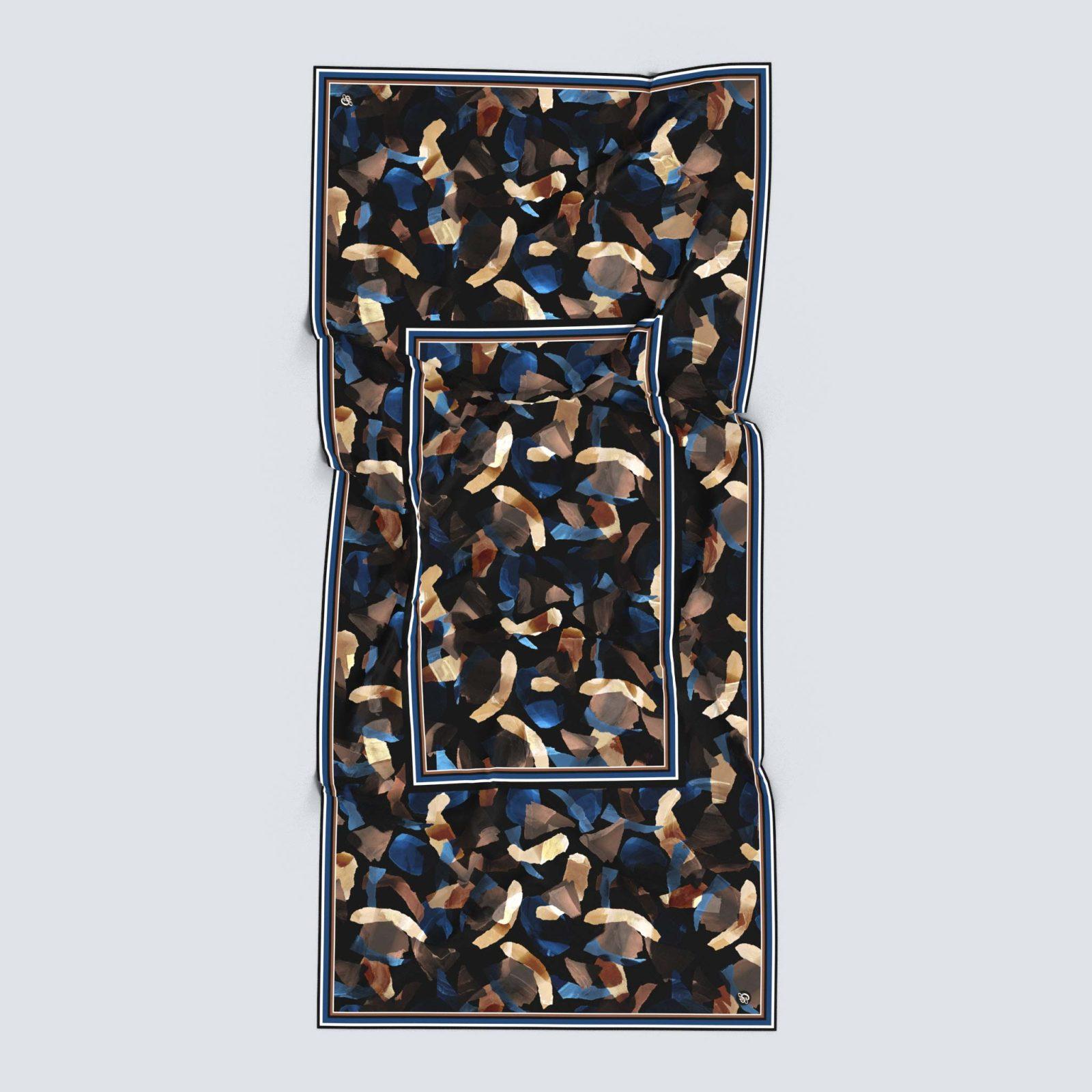 BBD BOUTIQUE — Doğanın Gizemli Dokusu-Renkli Abstract Desen Şal