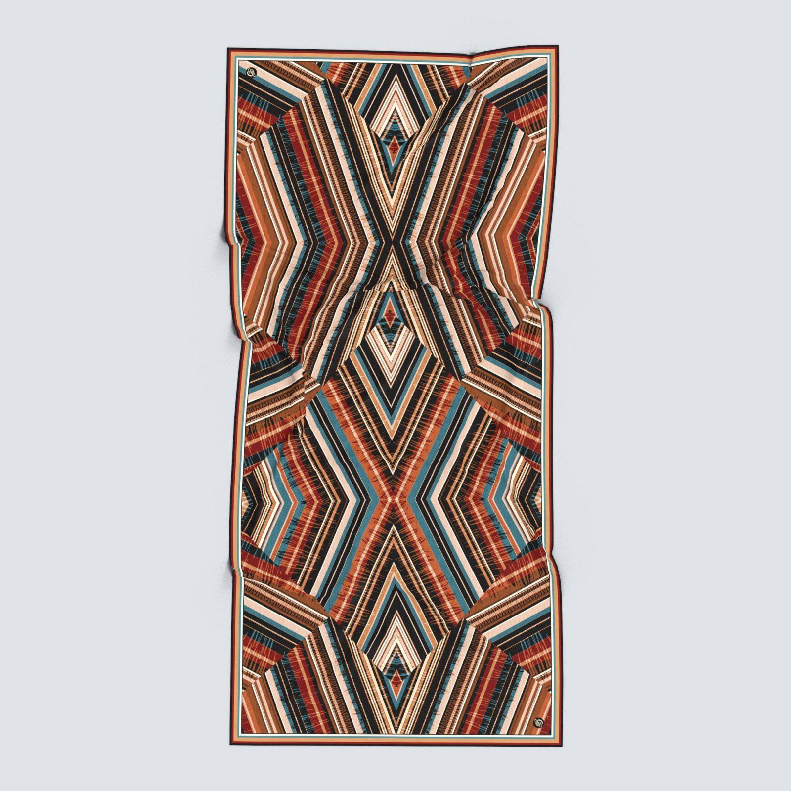 BBD BOUTIQUE — Geometrinin Dansı-Renkli Geometrik Desen Şal