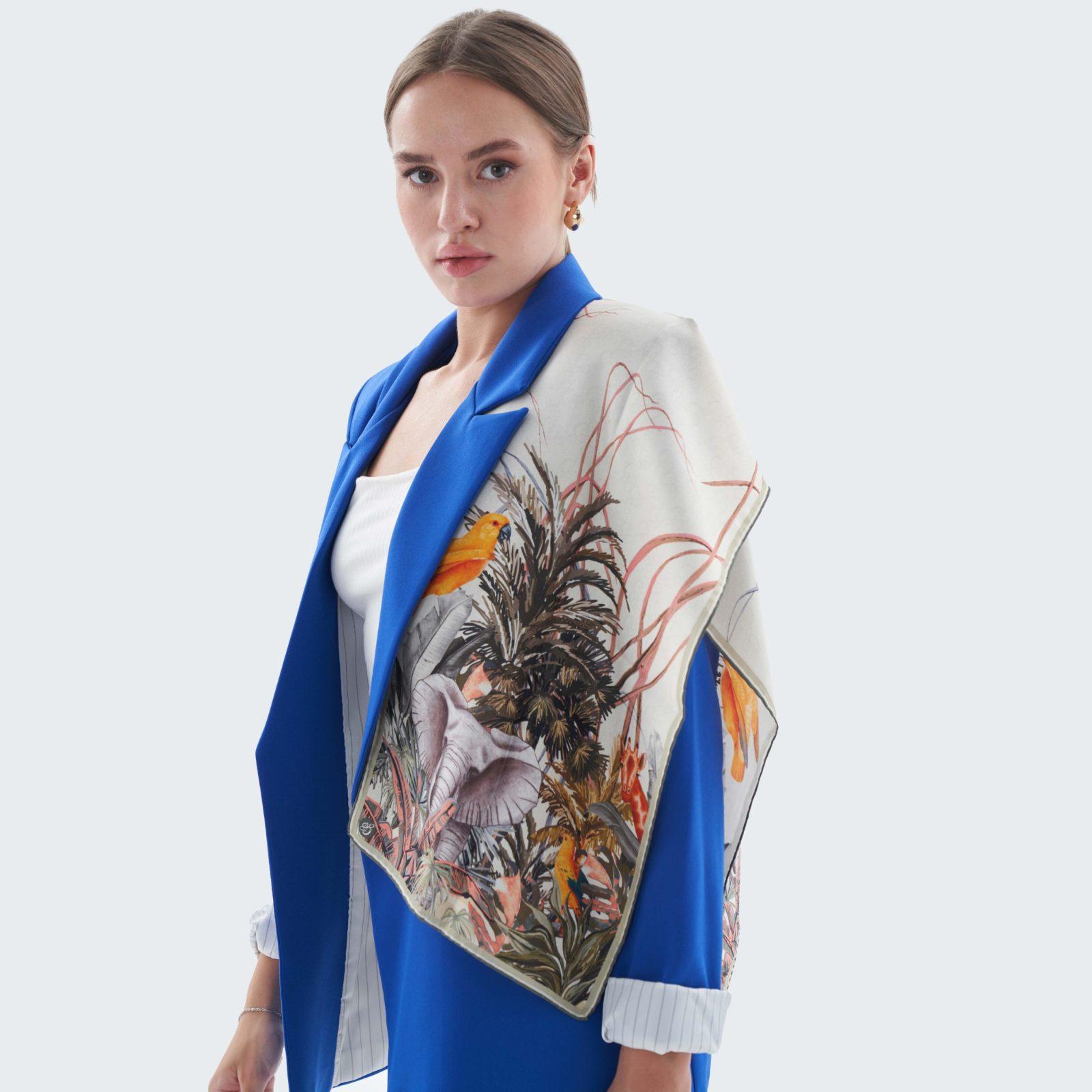BBD BOUTIQUE — Vahşi Doğanın Sesi-Tropikal Desen Fular