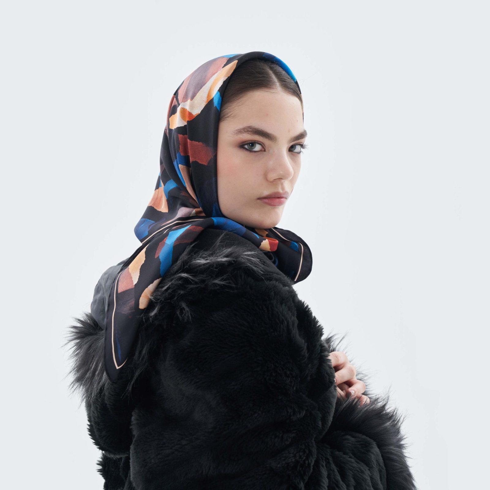 BBD BOUTIQUE — Gece Ritimleri-Renkli Abstract Desenli Eşarp