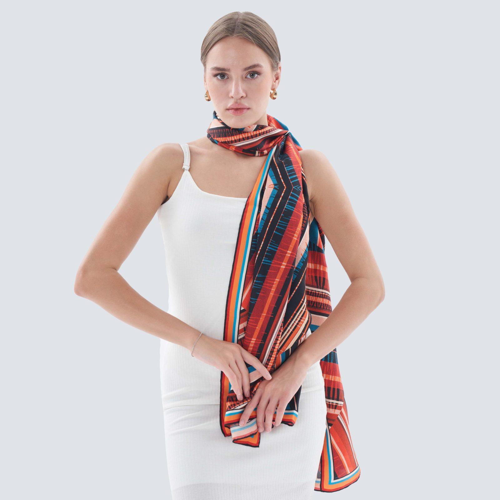 BBD BOUTIQUE — Geometrinin Dansı-Renkli Geometrik Desen Şal